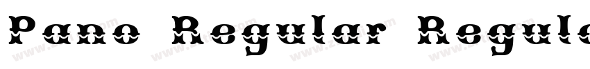 Pano Regular Regular字体转换